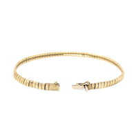 Italian 10K Gold 7.5” Textured Omega Bracelet