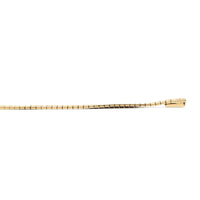 Italian 10K Gold 7.5” Textured Omega Bracelet