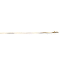 Italian 10K Gold 7.5” Textured Omega Bracelet