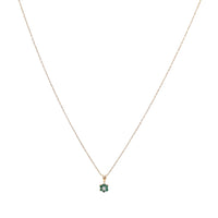 14K/10K Gold 18” Emerald & Diamond Pendant Necklace