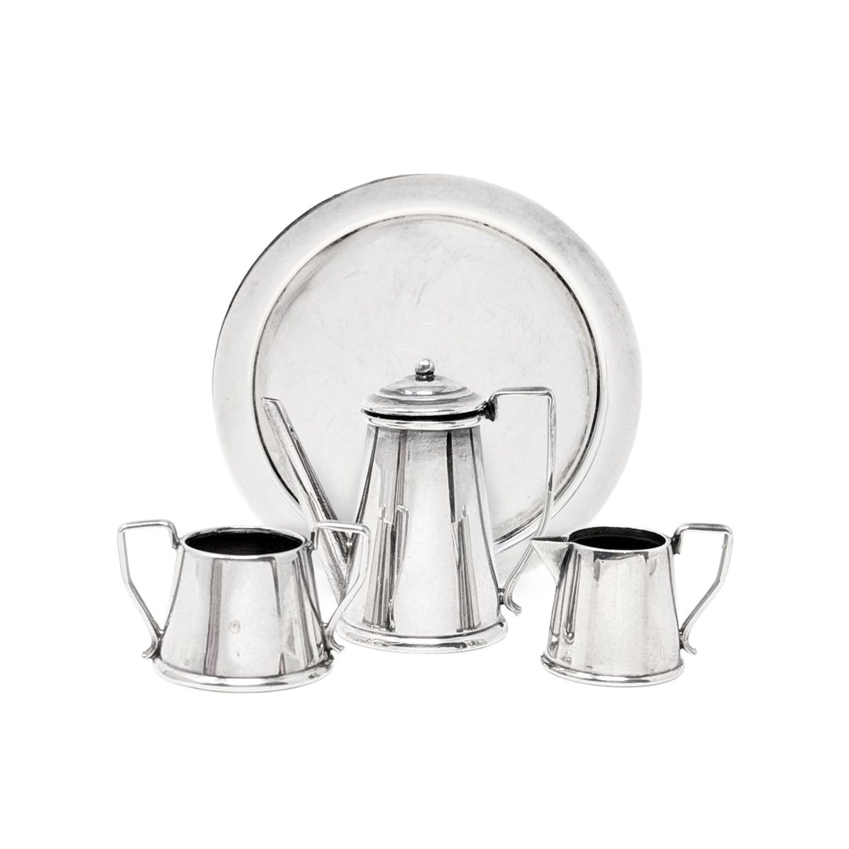 John Rose English Miniature Doll House Sterling Silver Tea/Coffee Set (4pcs)
