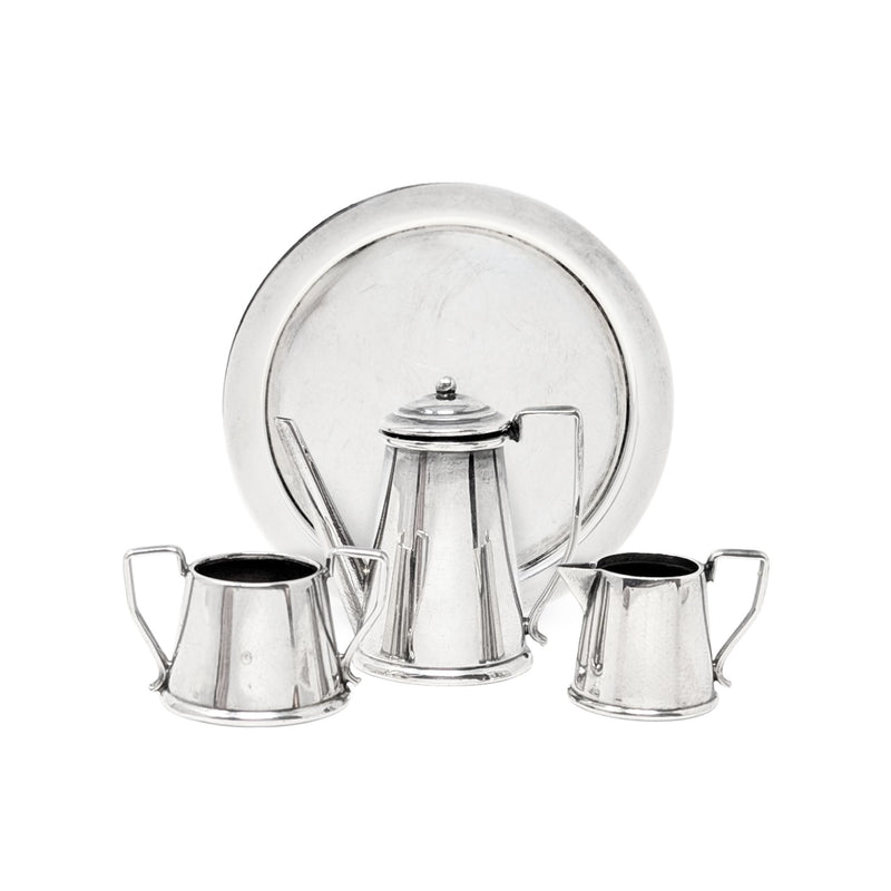 John Rose English Miniature Doll House Sterling Silver Tea/Coffee Set (4pcs)