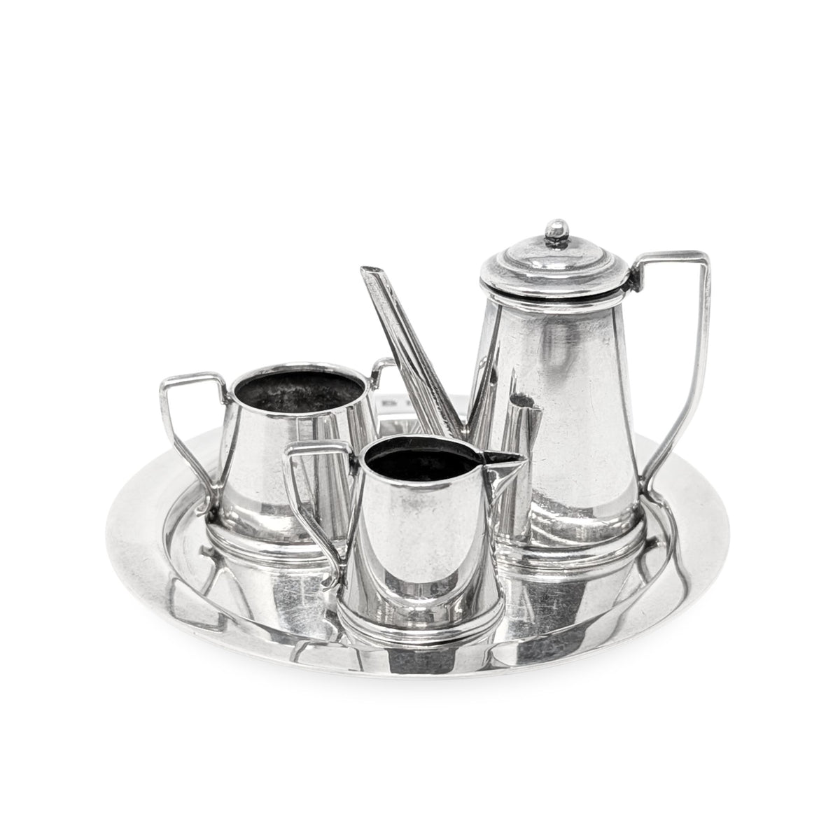 John Rose English Miniature Doll House Sterling Silver Tea/Coffee Set (4pcs)