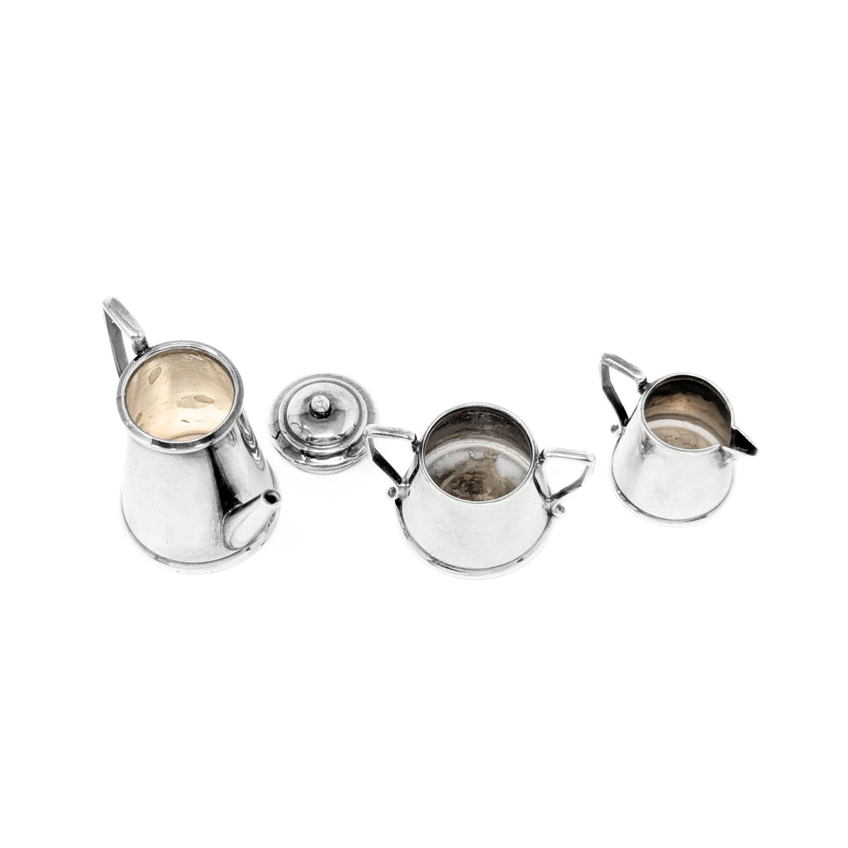 John Rose English Miniature Doll House Sterling Silver Tea/Coffee Set (4pcs)