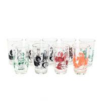 1950's Kraft "Swanky Swig" Animal Juice Glasses (9)
