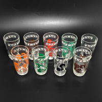 1950's Kraft "Swanky Swig" Animal Juice Glasses (9)