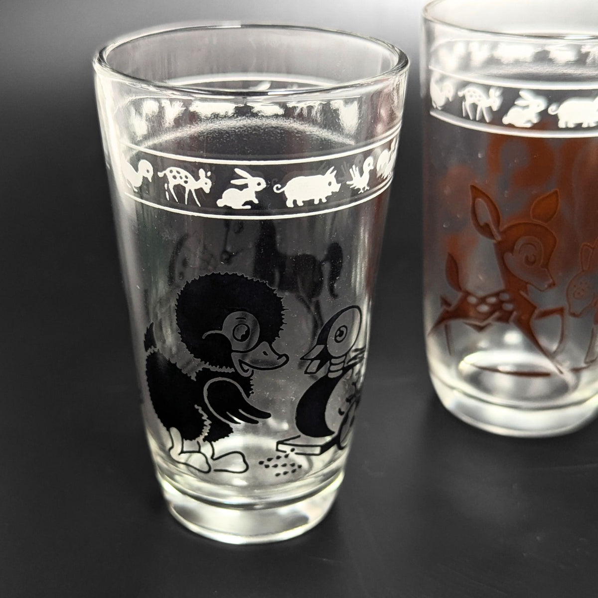 1950's Kraft "Swanky Swig" Animal Juice Glasses (9)