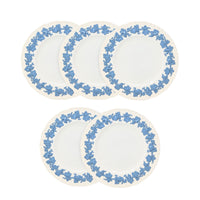Wedgwood "Lavender on Cream" Shell Edge Dinner Plates (Set of 5)