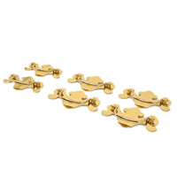 Henkel Harris Solid Brass Replacement Queen Anne Drawer Pulls (6)