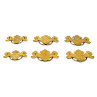 Henkel Harris Solid Brass Replacement Queen Anne Drawer Pulls (6)