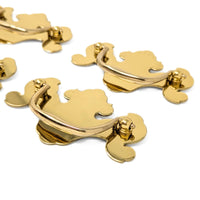 Henkel Harris Solid Brass Replacement Queen Anne Drawer Pulls (6)