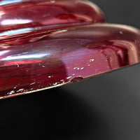 Cranberry Bohemian Glass Mantel Lusters (Pair)