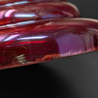 Cranberry Bohemian Glass Mantel Lusters (Pair)