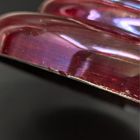 Cranberry Bohemian Glass Mantel Lusters (Pair)