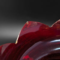 Cranberry Bohemian Glass Mantel Lusters (Pair)