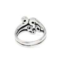 Pandora Sterling Silver & Amethyst Swirl Ring - Size 7