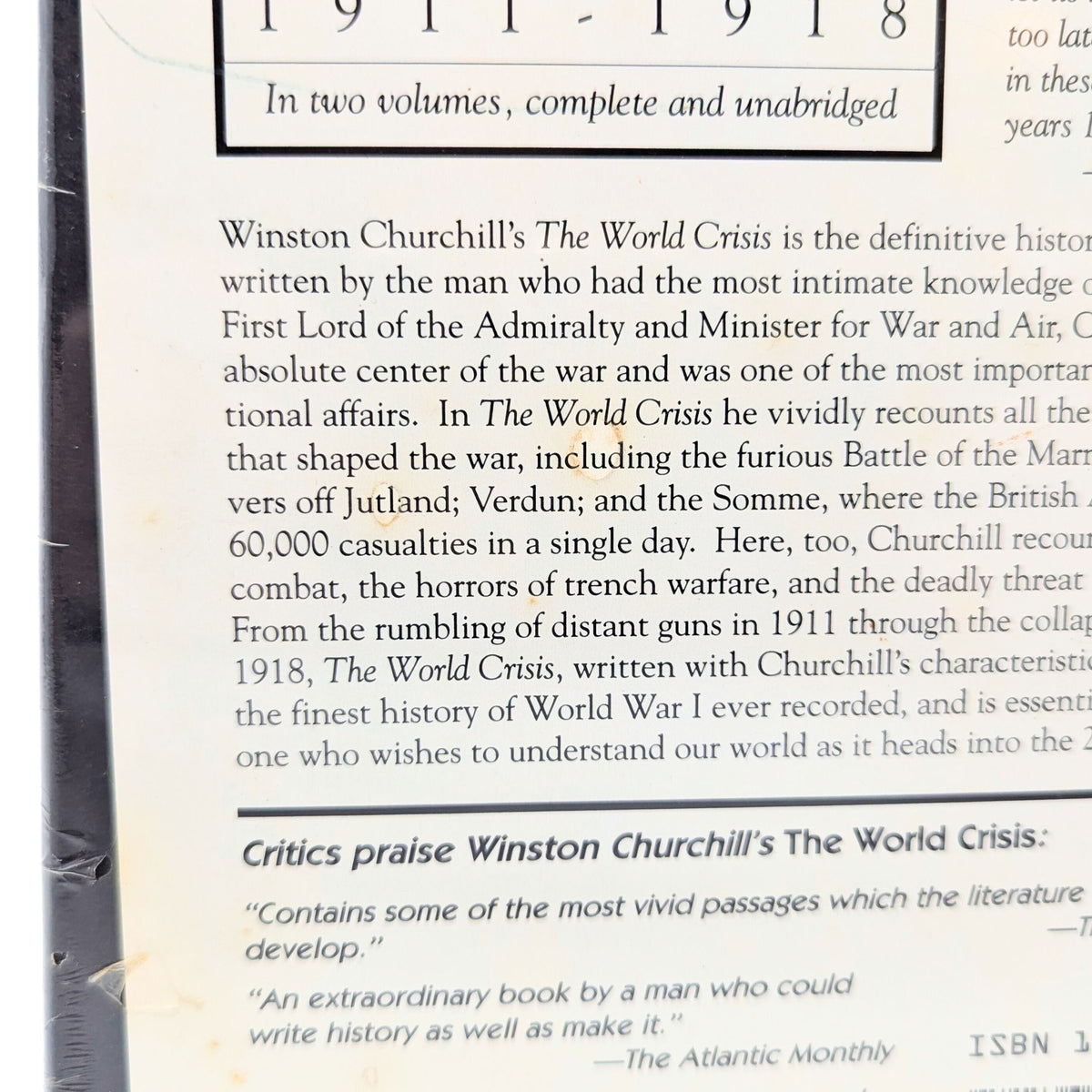 The World Crisis 1911-1918 by Winston Churchill, 2 Volume Boxed Set