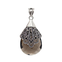 Doug Paulus Sterling Silver & Faceted Smoky Quartz Pendant