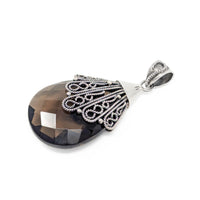 Doug Paulus Sterling Silver & Faceted Smoky Quartz Pendant
