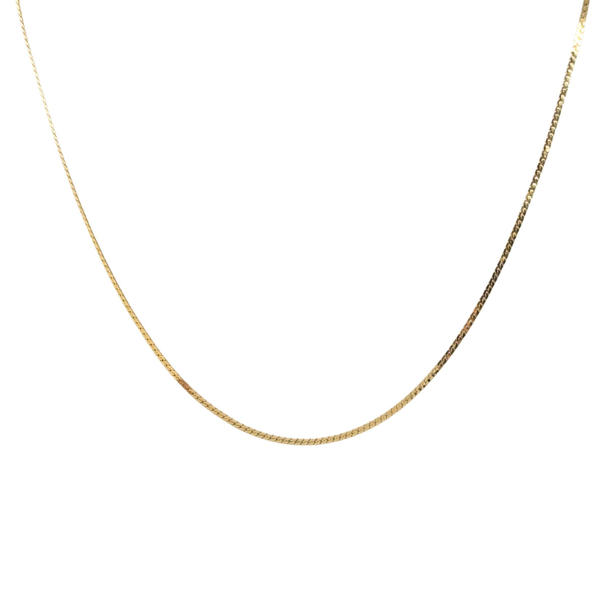 14K Gold Italian 18” 1.7mm Curb Chain Necklace