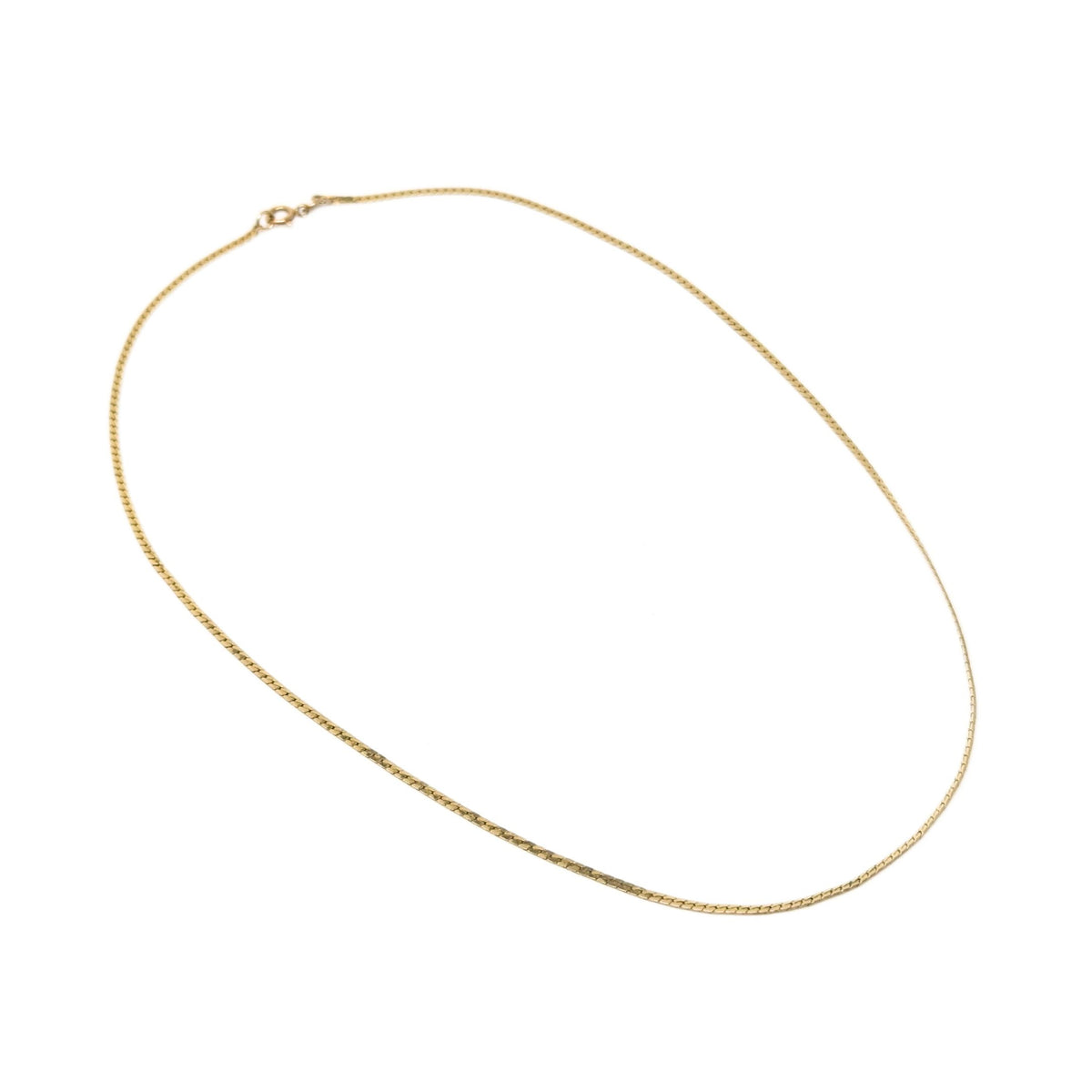 14K Gold Italian 18” 1.7mm Curb Chain Necklace