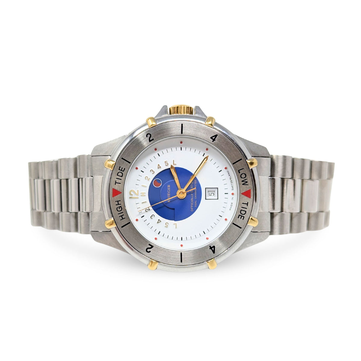 Krieger M882 Tidal Chronometer Quartz 18K Gold/Stainless Steel Watch