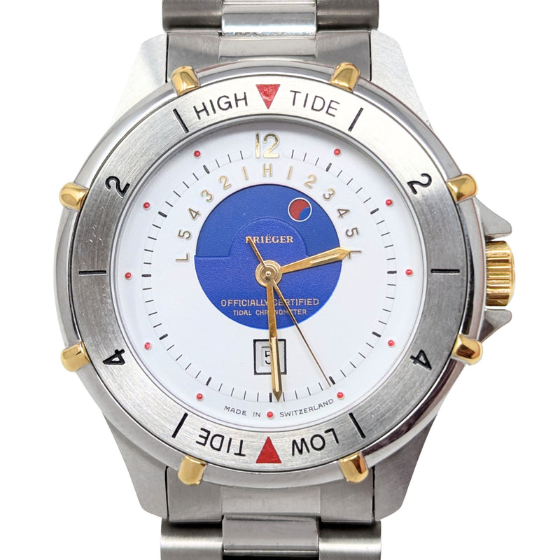 Krieger M882 Tidal Chronometer Quartz 18K Gold/Stainless Steel Watch