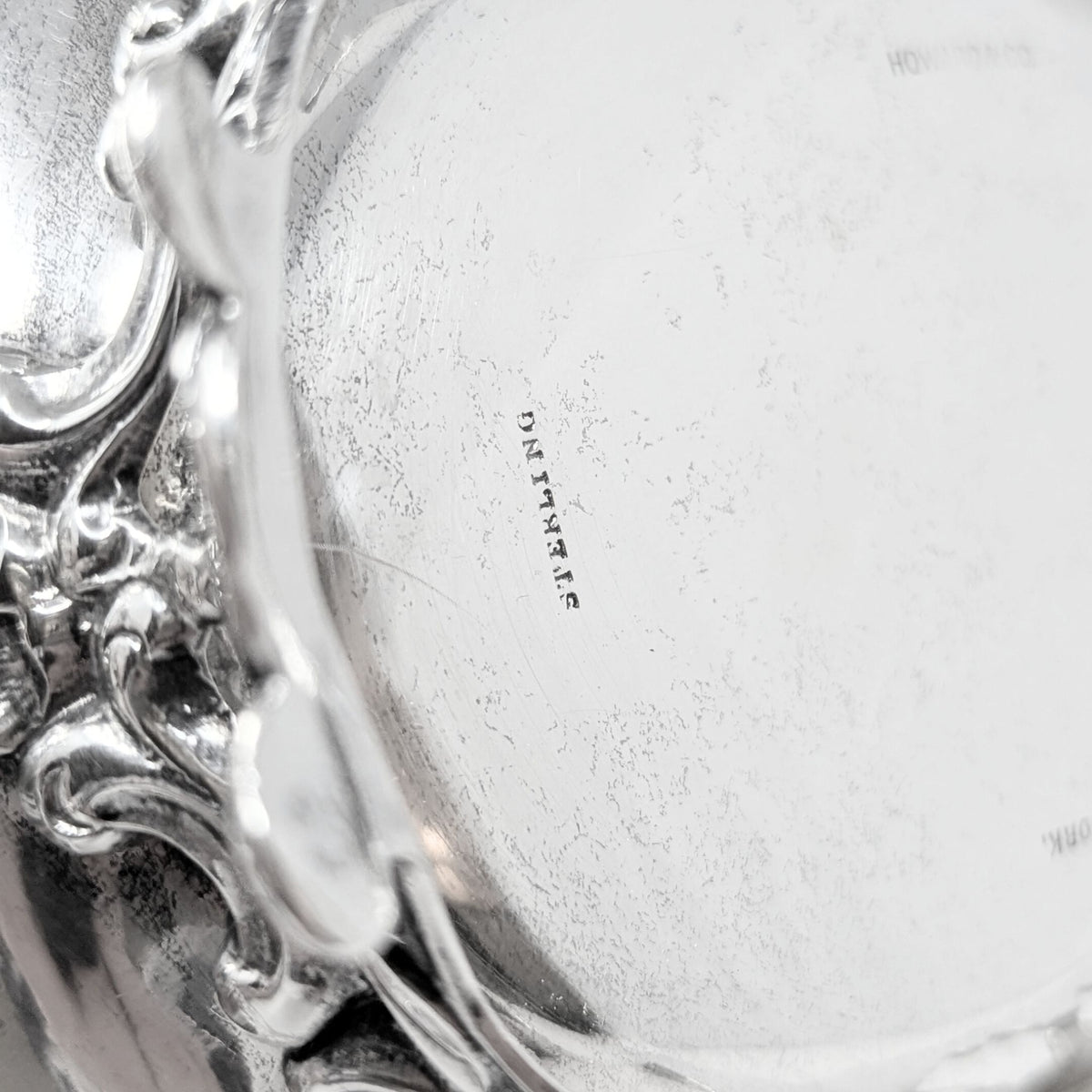 Howard & Co. Sterling Silver Victorian Monogrammed Bread Basket