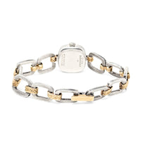 Bulova Christian Dior Sterling & 14K Gold Block Link Watch