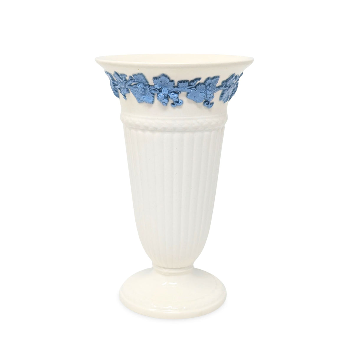 Wedgwood "Lavender on Cream" 6.5" Trumpet Vases (Pair)