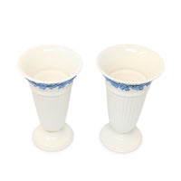 Wedgwood "Lavender on Cream" 6.5" Trumpet Vases (Pair)