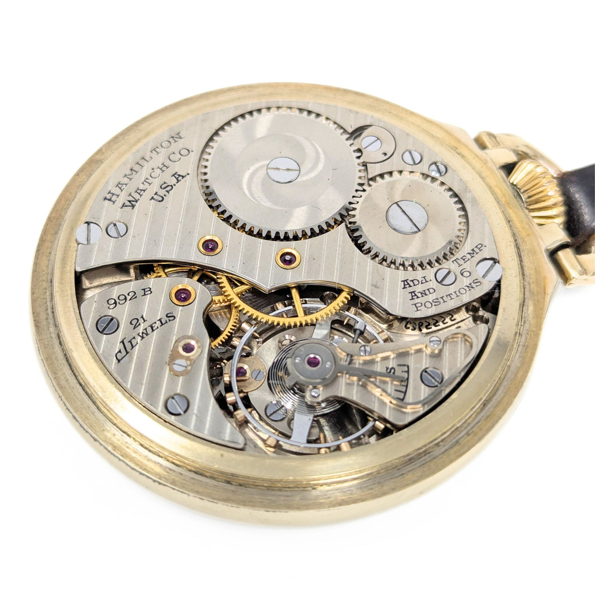 Hamilton Gold Filled 992B 15S 21J Railway Special Pocket Watch