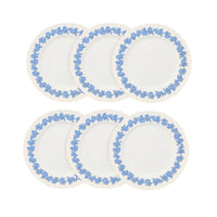 Wedgwood "Lavender on Cream" Shell Edge Luncheon Plates (Set of 6)