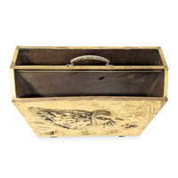 English Ducks Swimming Vintage Brass Magazine Rack