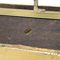 English Ducks Swimming Vintage Brass Magazine Rack