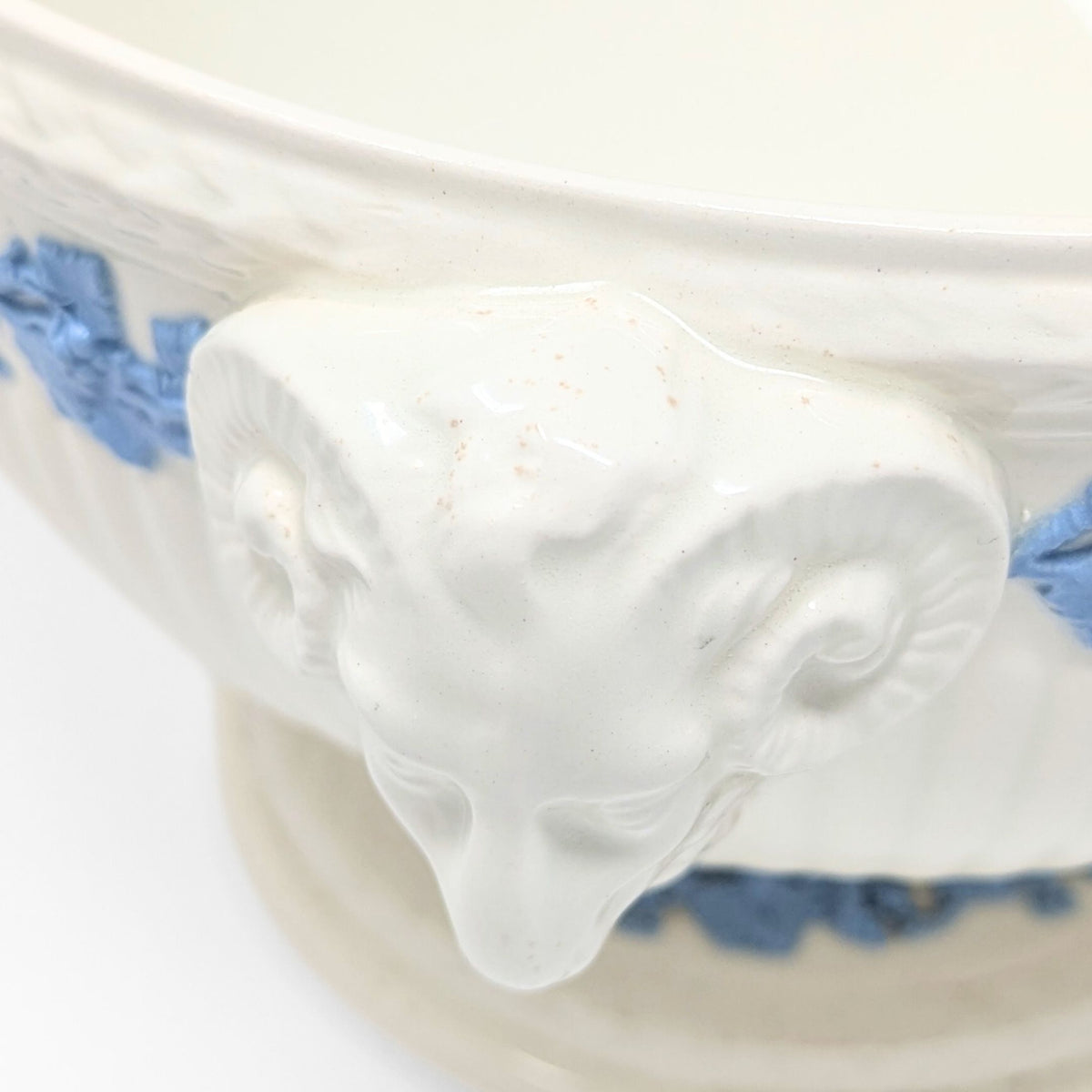 Wedgwood "Lavender on Cream" Rams Head Footed Bowl