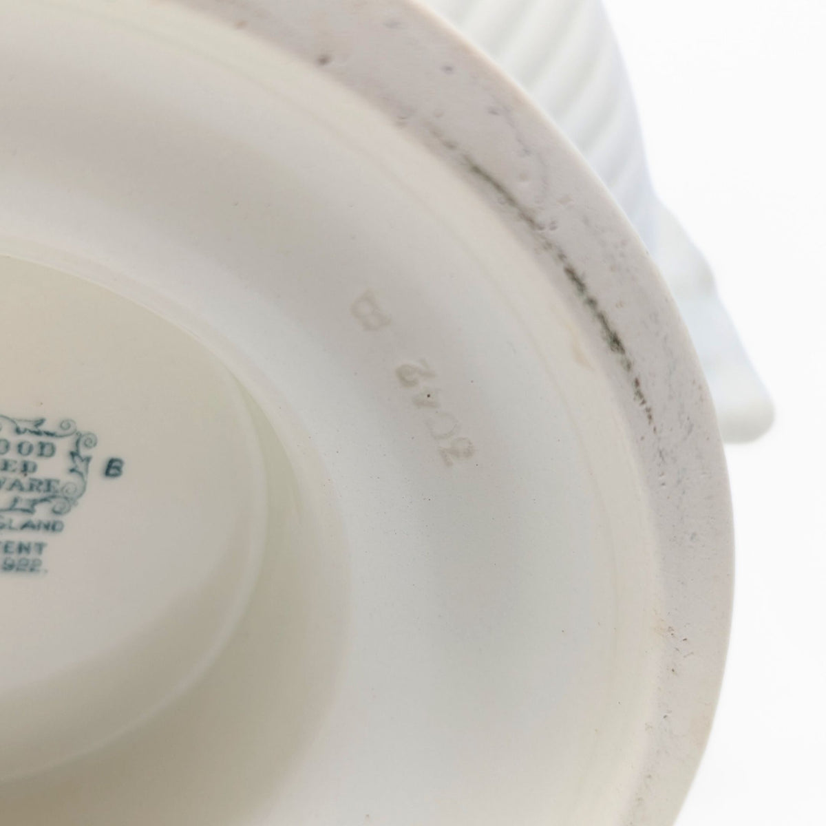 Wedgwood "Lavender on Cream" Rams Head Footed Bowl