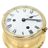 Schatz 8-Day Brass Ships Bell Porthole Clock