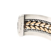 TAHE Navajo Sterling & 12K Gold Filled Cuff Cable Bracelet