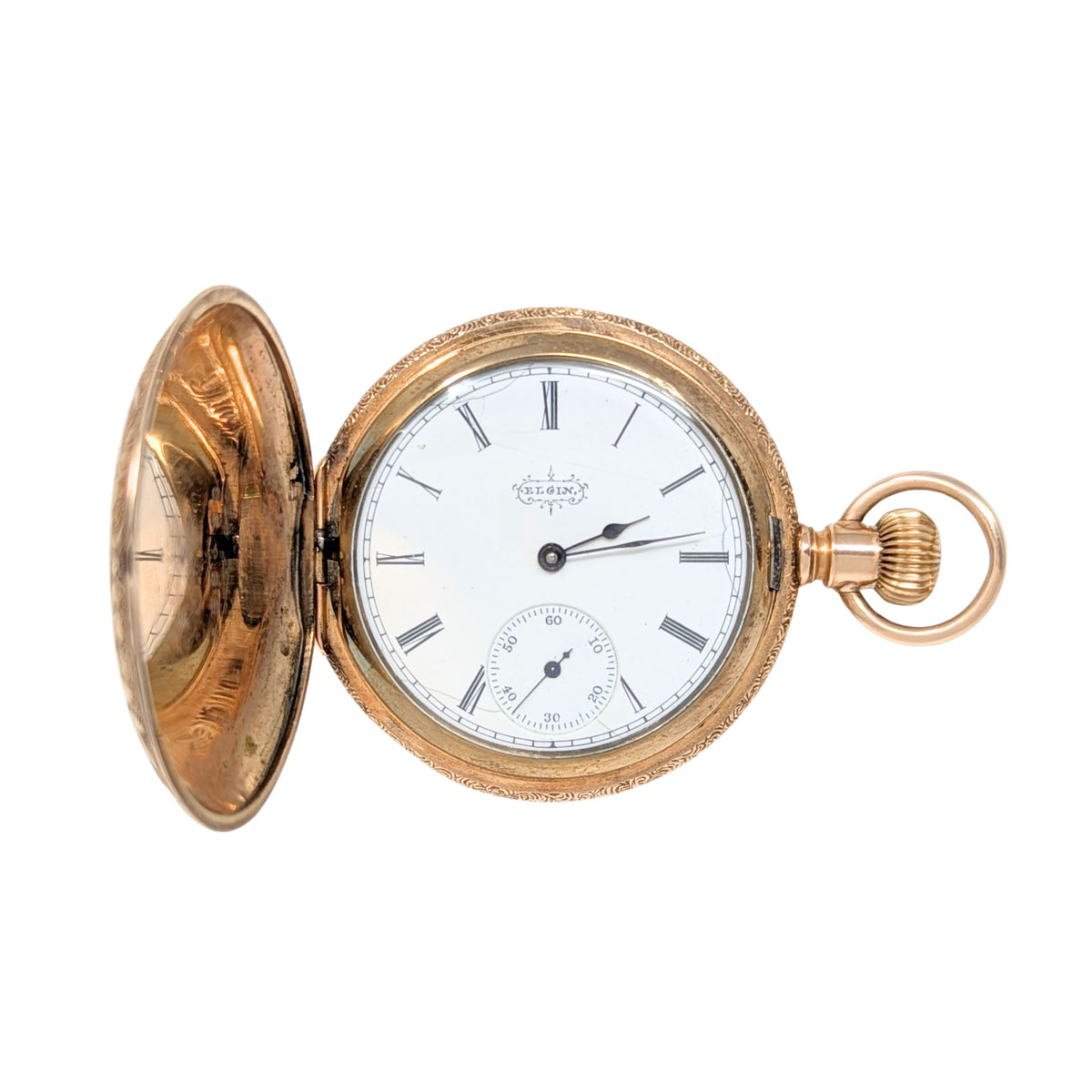 Elgin 1892 Gold Filled Model 2 #117 6S 7J Hunting Pocket Watch