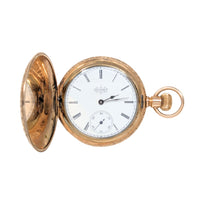 Elgin 1892 Gold Filled Model 2 #117 6S 7J Hunting Pocket Watch
