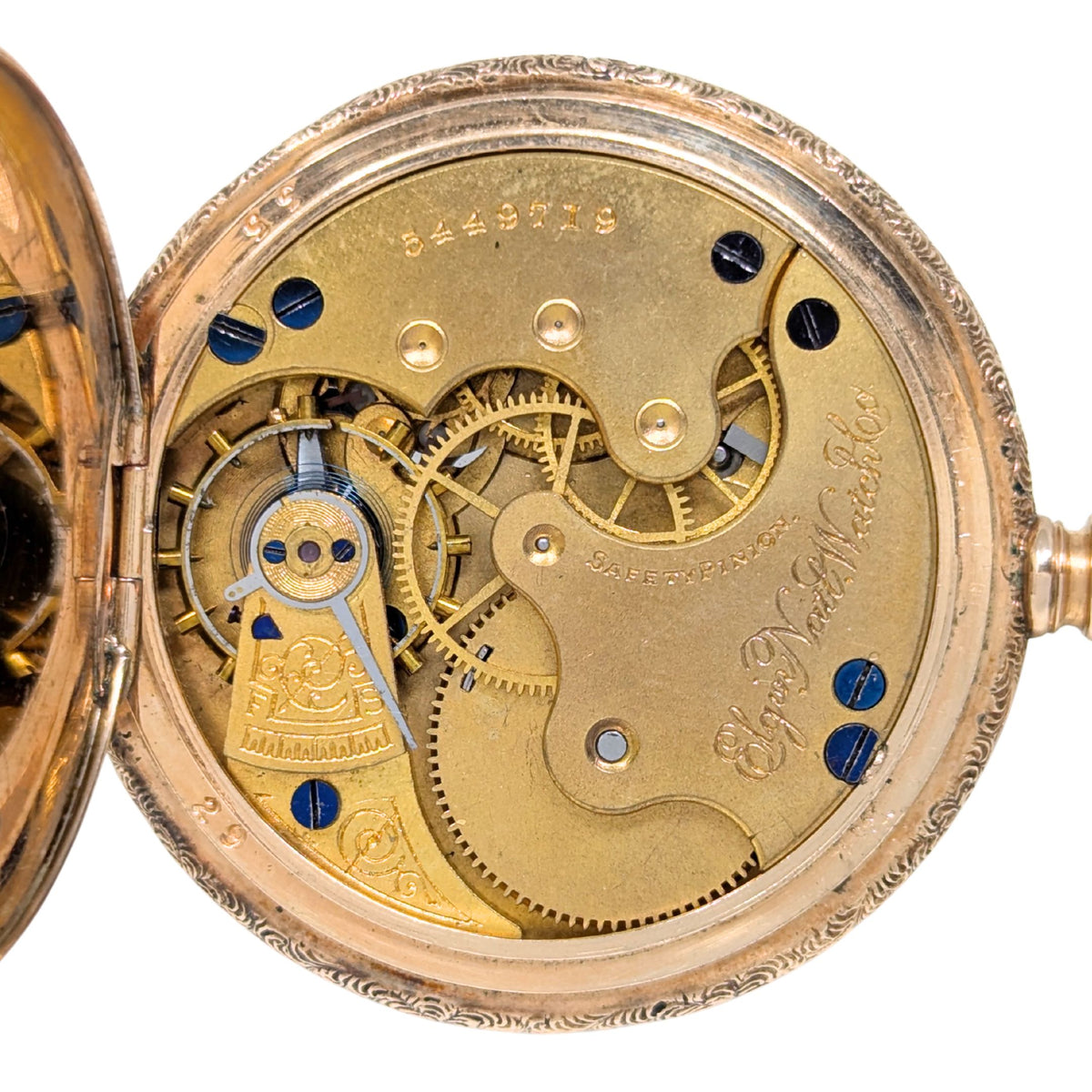 Elgin 1892 Gold Filled Model 2 #117 6S 7J Hunting Pocket Watch