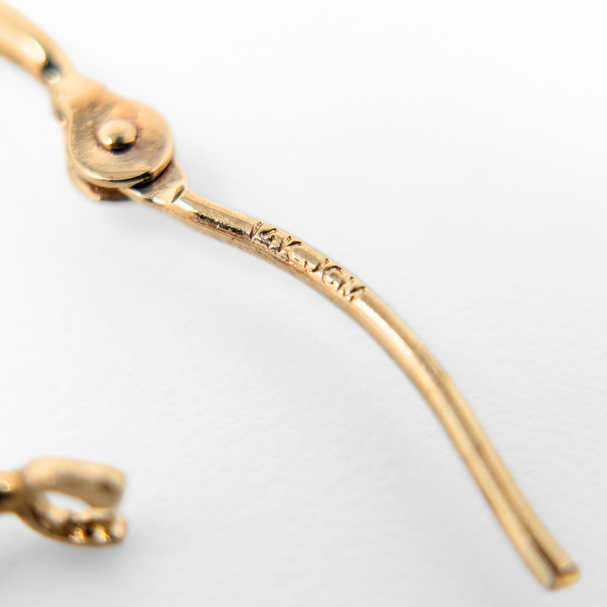 14K Gold 14mm Dolphin Hoop Earrings