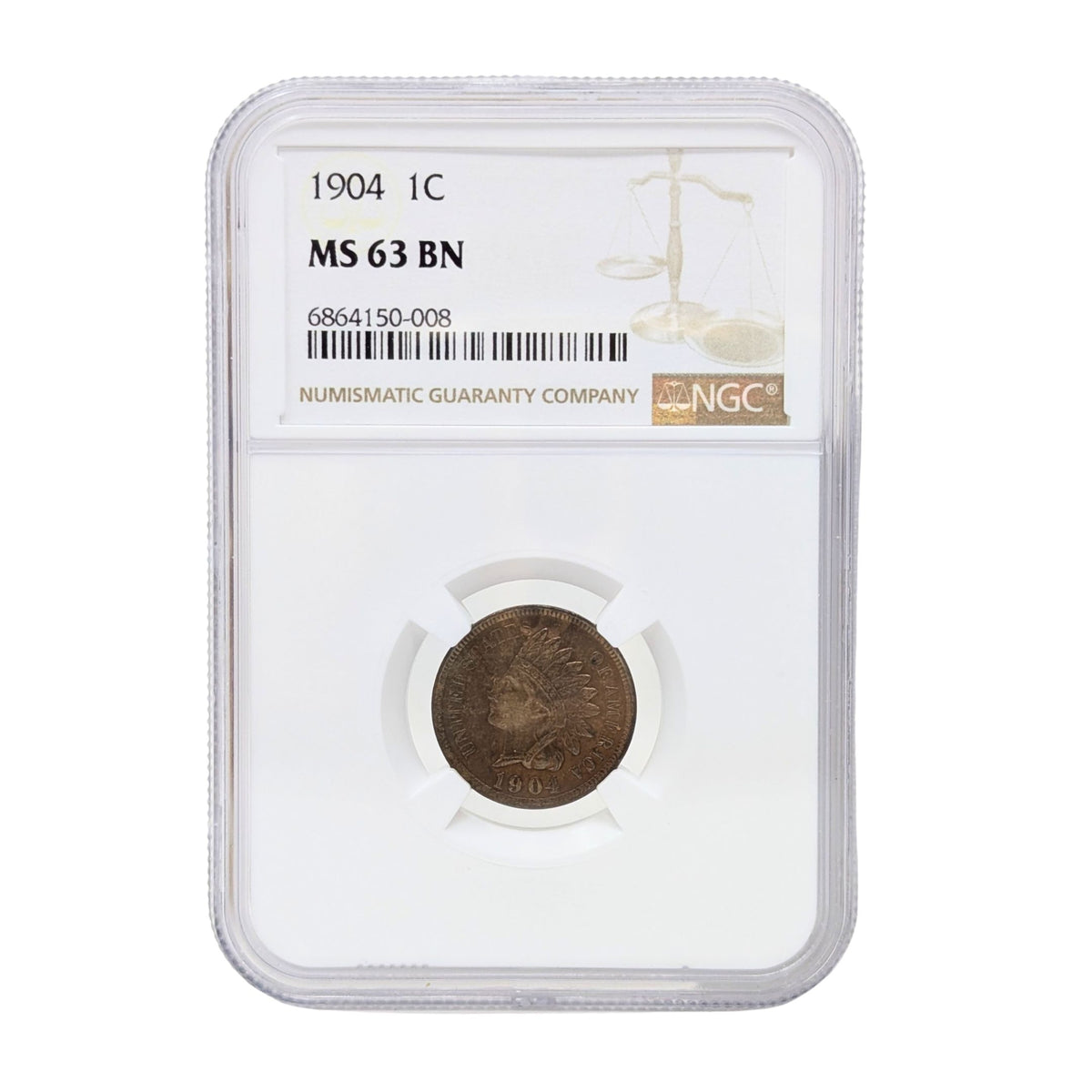 1904 NGC MS63 BN Indian Cent