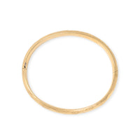 1950’s 14K Gold Etched Brush Finished 7" Hinged Bangle Bracelet