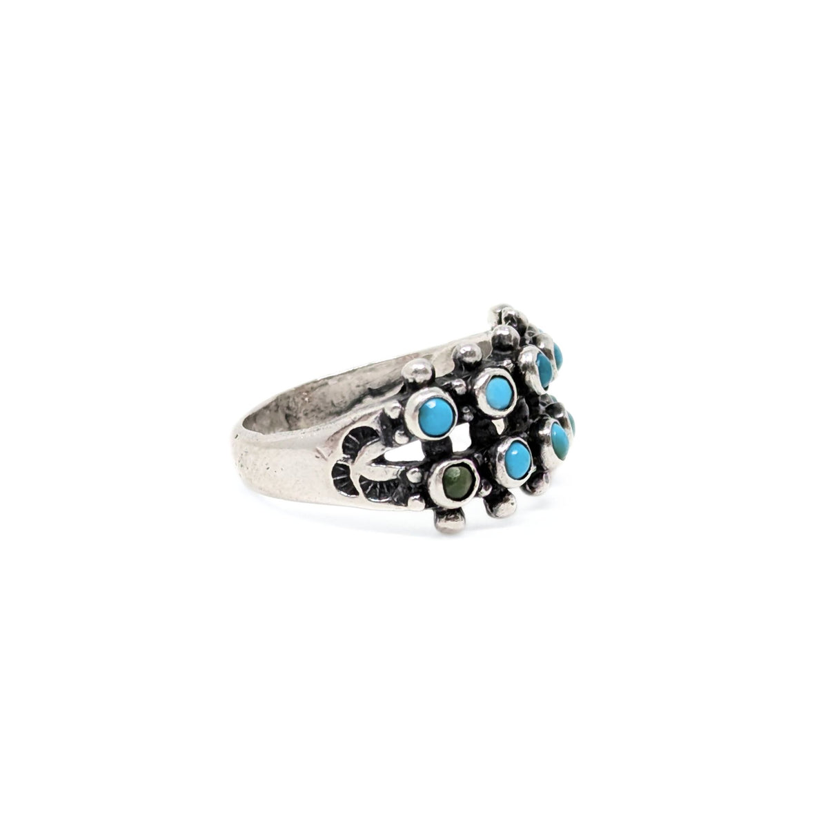 Maisels Vintage Navajo Sterling Turquoise Cuff Bracelet & Ring