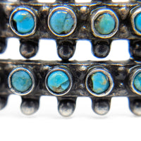 Maisels Vintage Navajo Sterling Turquoise Cuff Bracelet & Ring