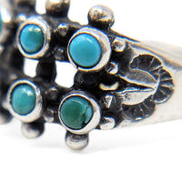 Maisels Vintage Navajo Sterling Turquoise Cuff Bracelet & Ring