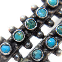 Maisels Vintage Navajo Sterling Turquoise Cuff Bracelet & Ring