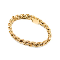 13K Gold Woven 12mm Link 7 3/8” Bracelet